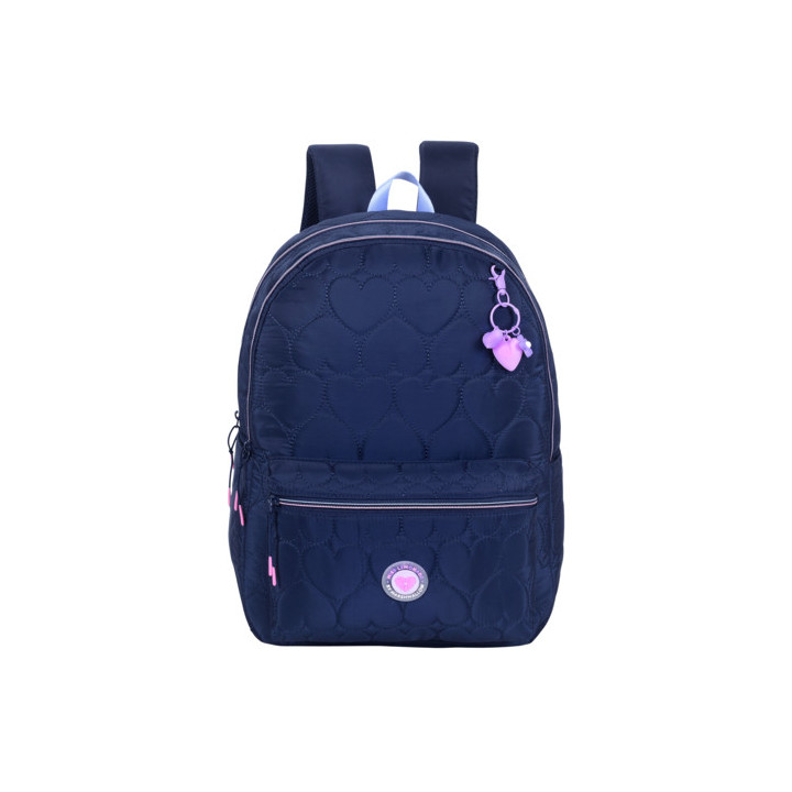 Mochila Escolar Azul Marinho Marshmallow Heartsy 66107