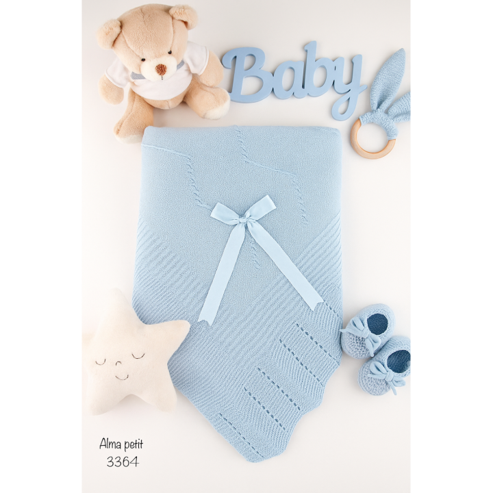 Manta de Malha para Bebé com Laço Alma Petit 521103364