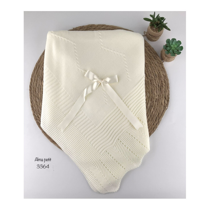 Manta de Malha para Bebé com Laço Alma Petit 521103364
