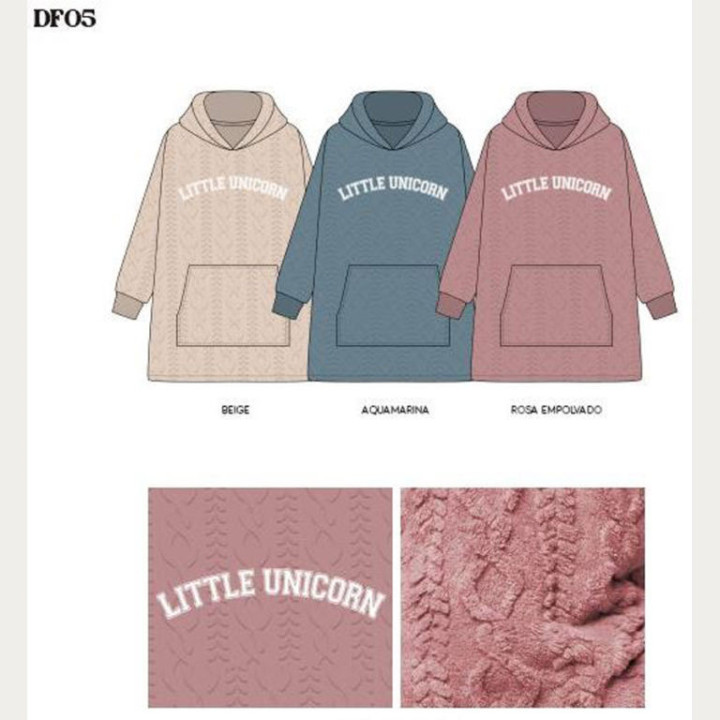 Bata manta de inverno Coralina mulher Little Unicorn DF05