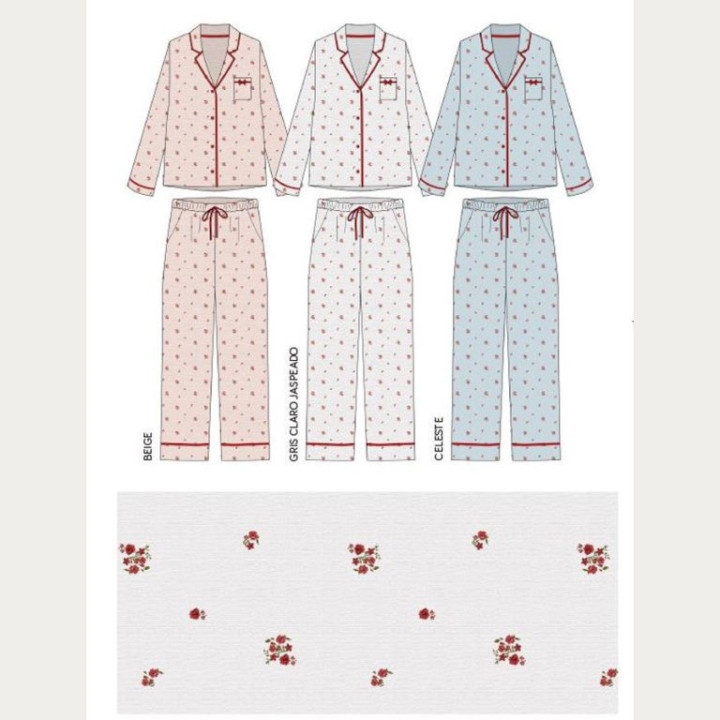 Pijama de inverno aberto 100% algodão Little Unicorn RG102