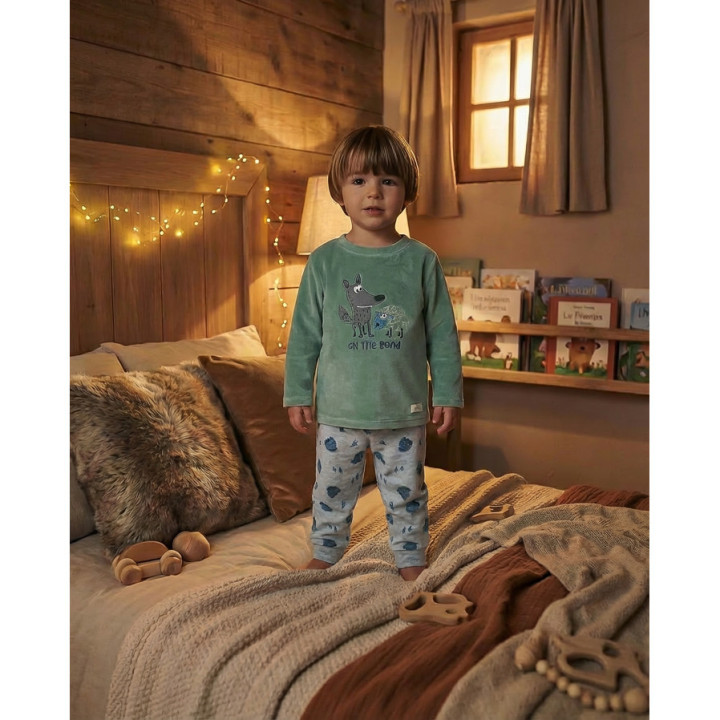 Pijama Infantil de Inverno em Veludo Waterlemon 8211