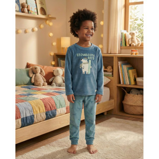Pijama de Inverno para Menino em Veludo Waterlemon 8112