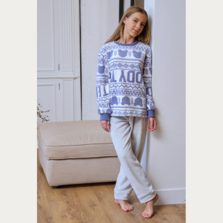 Pijama de Inverno para Menina em Coralina Muslher 264614