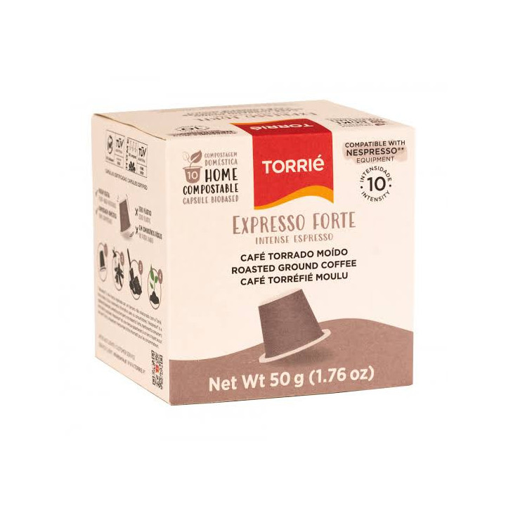 Torrié Espresso Forte 10 Cápsulas Café Compostables Nespresso