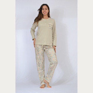 Pijama de Inverno Interlock Mulher Sonia MS3044
