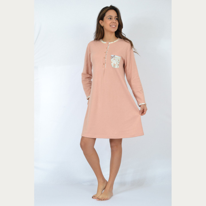 Camisón de Invierno Interlock Mujer Sonia MS3002