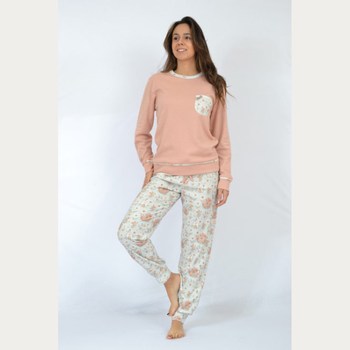 Pijama de Invierno Interlock Mujer Sonia MS3001