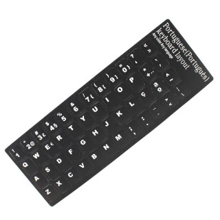Autocolantes Teclado Português QWERTY Preto OEM
