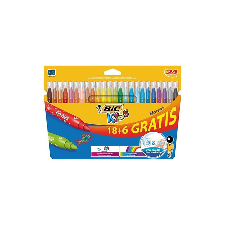 Marcadores BIC Kids Kid Couleur 24 Cores 841803