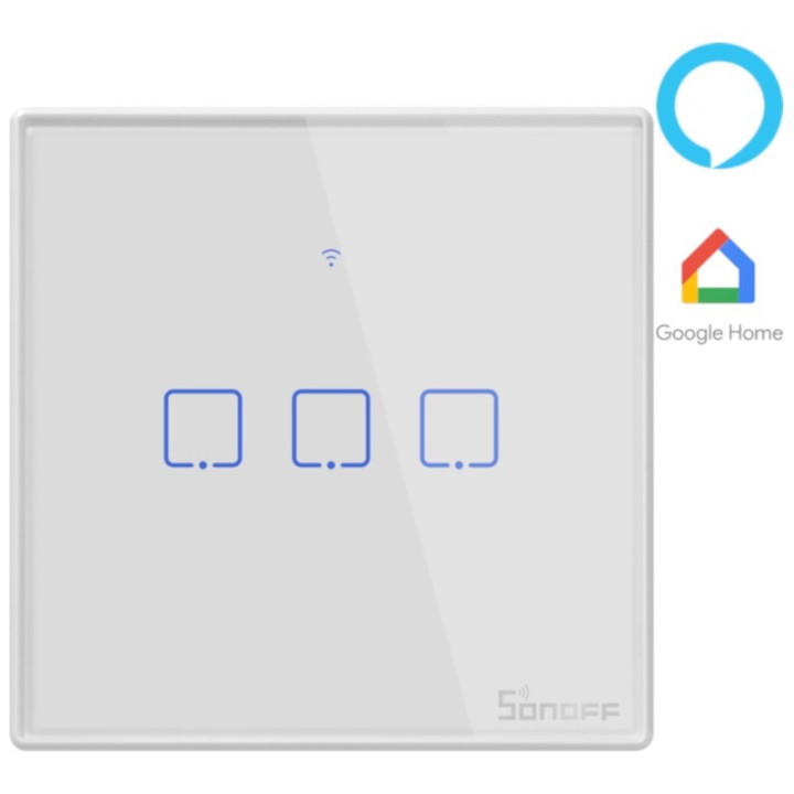 Sonoff T2 3C WiFi Interruptor Táctil Triplo
