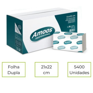 Toalhas de Mão Amoos 2 Folhas 21x22cm – Pasta Virgem 5400 Folhas