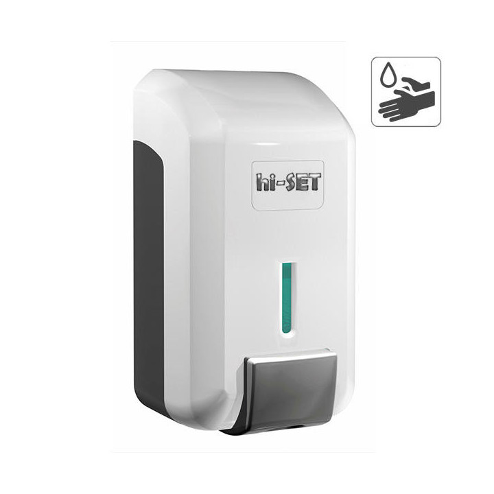 Dispensador de Sabonete Liquido  ABS Branco 0.8L Hi-Set Luxe