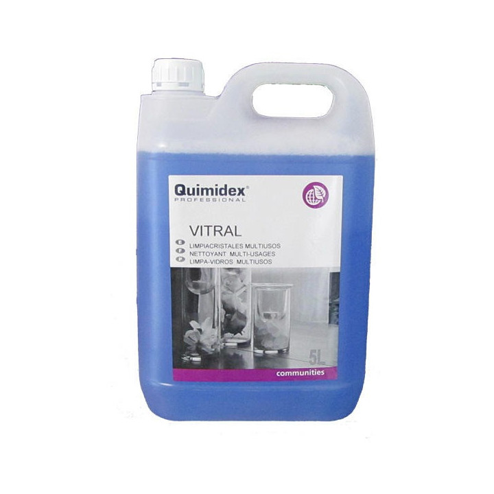Detergente Limpa Vidros Quimidex Vitral 5L Pack 2 | Secagem Rápida