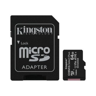 Cartão Kingston 64GB microSDXC Canvas Select Plus Gen3 100MB/s A1 com Adaptador SD