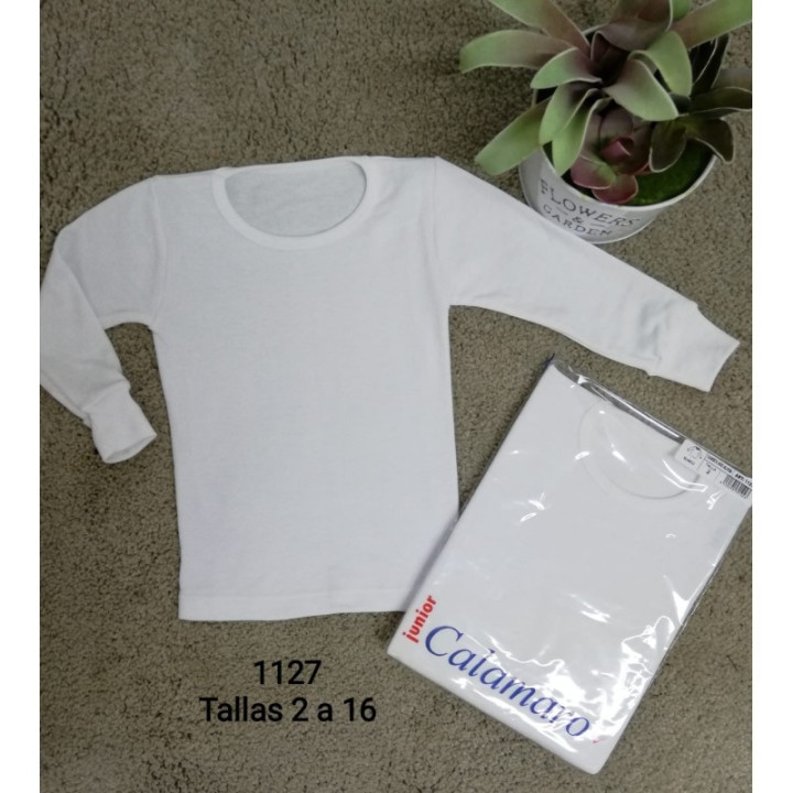 Camisola interior térmica manga comprida Algodão 2-16 anos Calamaro - CAT-167101127