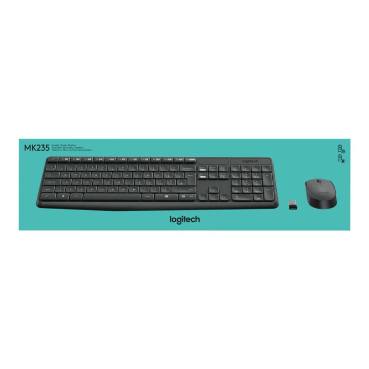 Logitech MK235 Conjunto de teclado e rato sem fios