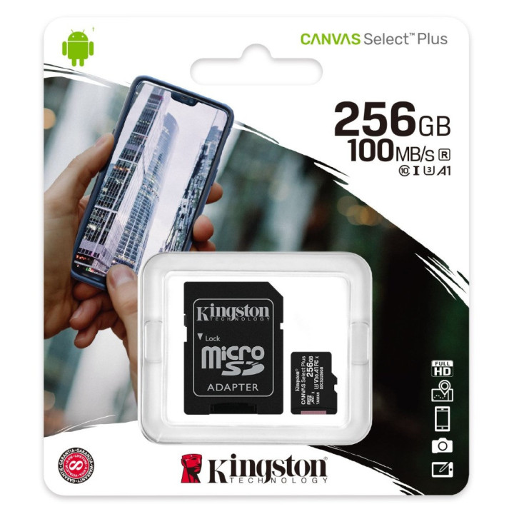 Kingston Micro SDXC 256GB Canvas Select Plus