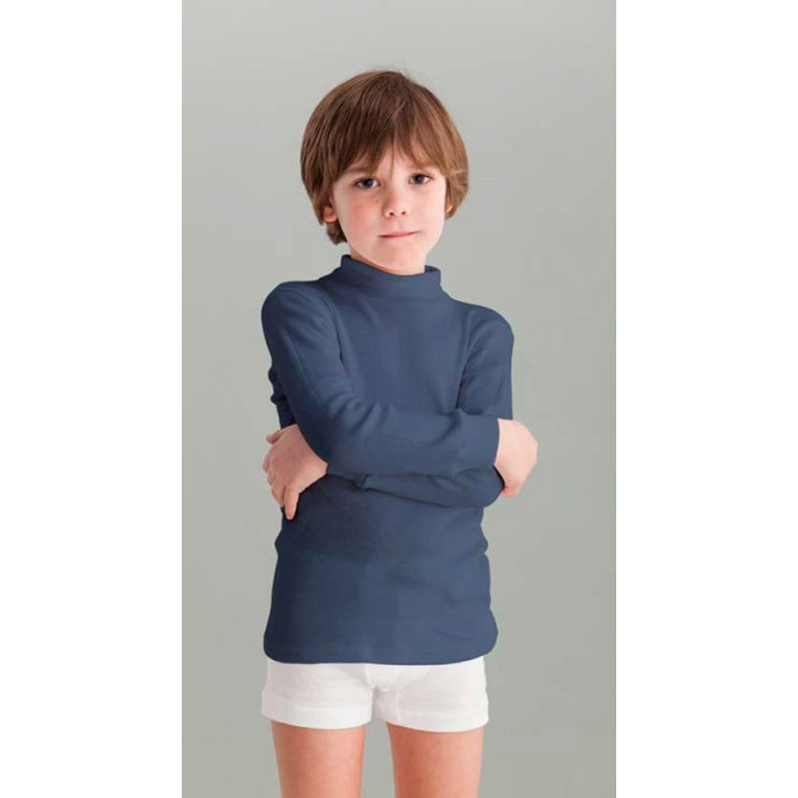 Camisola Criança Meia Gola Manga Comprida Algodão 210g/m²