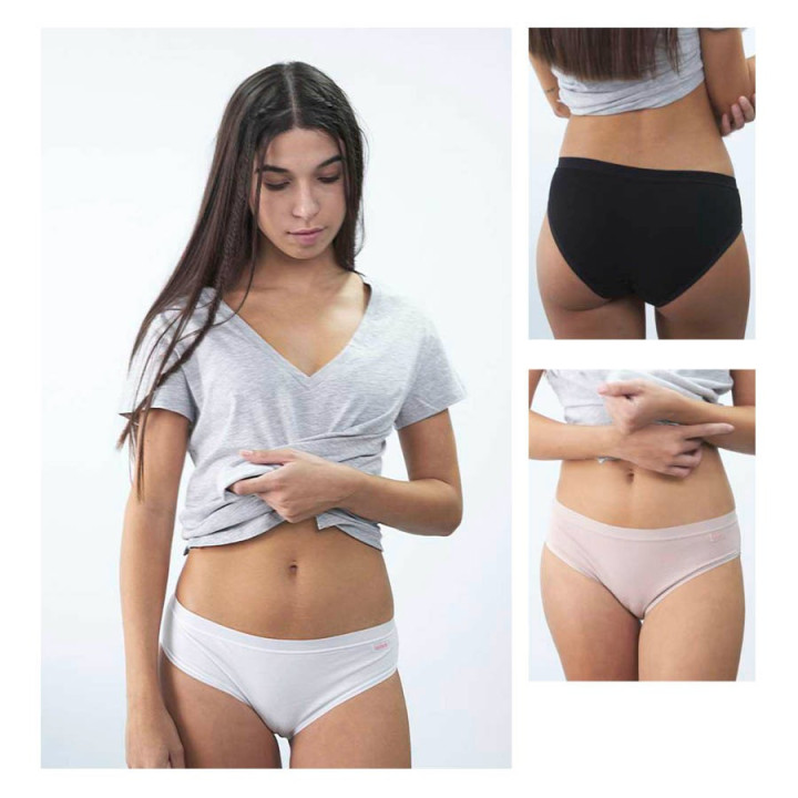 Cueca menina algodão Pack 2 unidades 6-16 anos Kehat - KEH-326