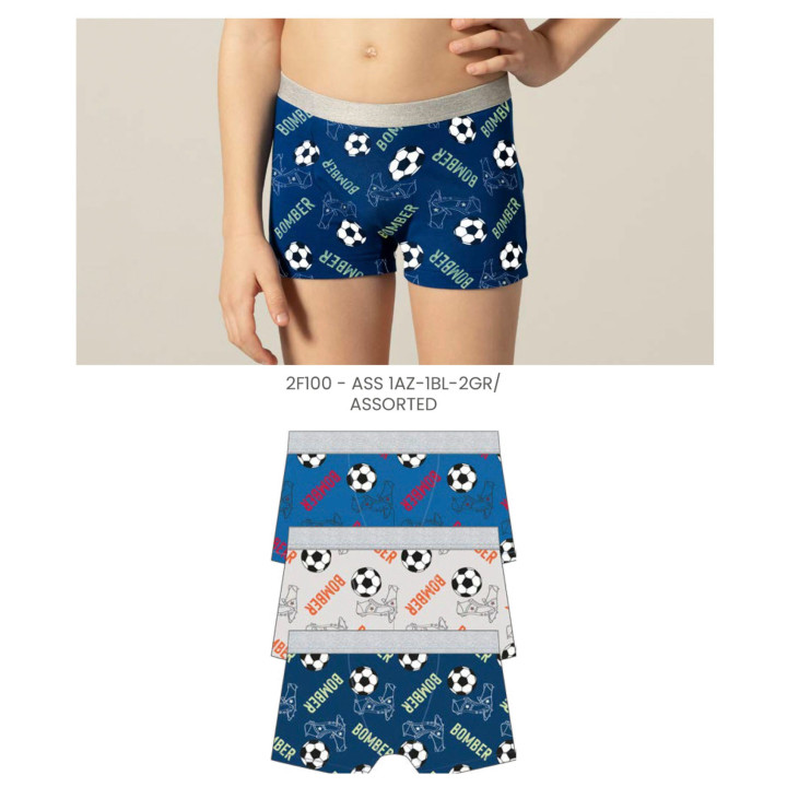 Boxer menino algodão Pack 3 unidades 2-14 anos Cotonella - COT-AB301