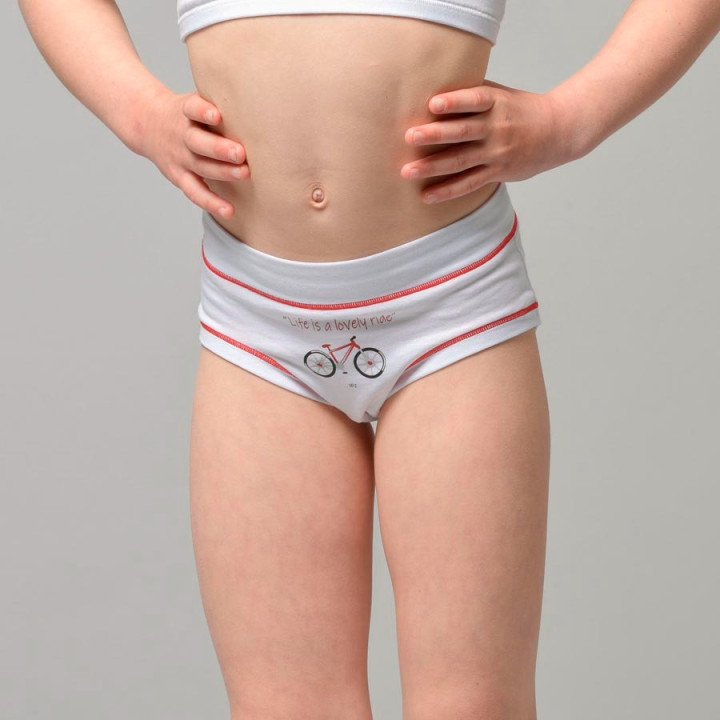 Cueca menina algodão Pack 3 2-14 anos Cotonella AB298