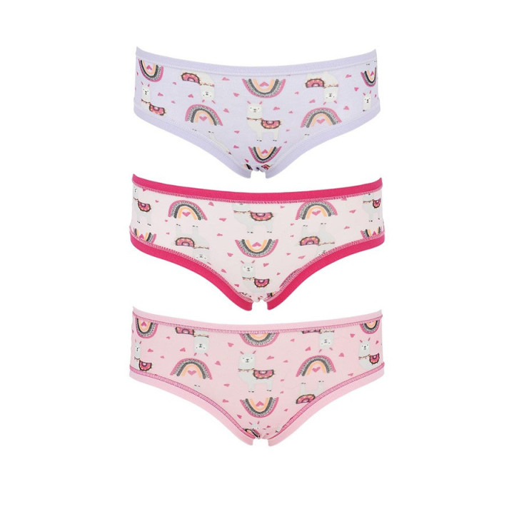 Cueca menina algodão Pack 3 unidades 2-12 anos Cotonella - COT-AB104