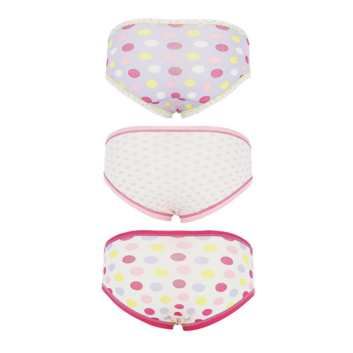 Cueca menina algodão Pack 3 unidades 2-12 anos Cotonella - COT-AB104