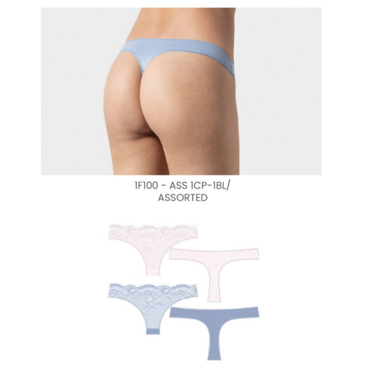 Tanga com renda pack 2 unidades Cotonella - COT-GD488-1F100