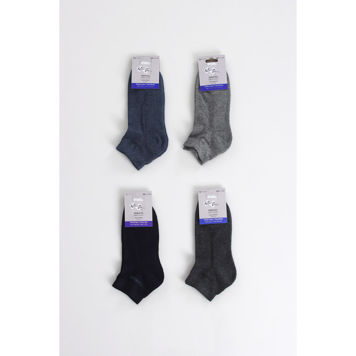 Fiil Fashionwear Soquetes Palmilhada c/ Punho Adulto - Pack 12 Pares