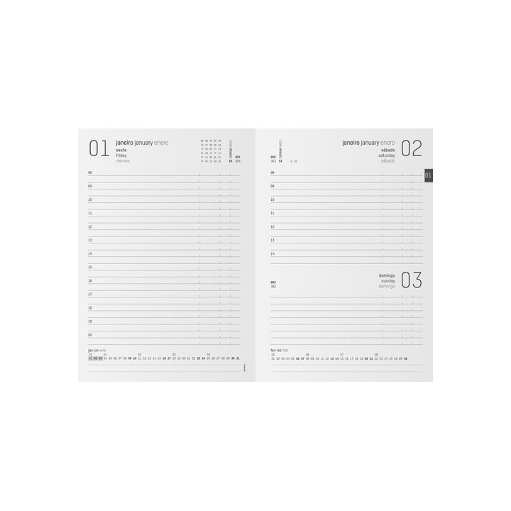 Agenda 2025 Diária secretária Ambar Classic 147x210mm Vermelha