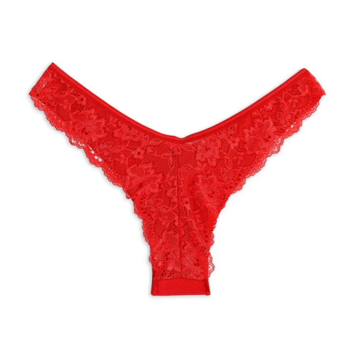 Cueca Brasileira Natal em algodão e renda Cotonella - COT-ED493